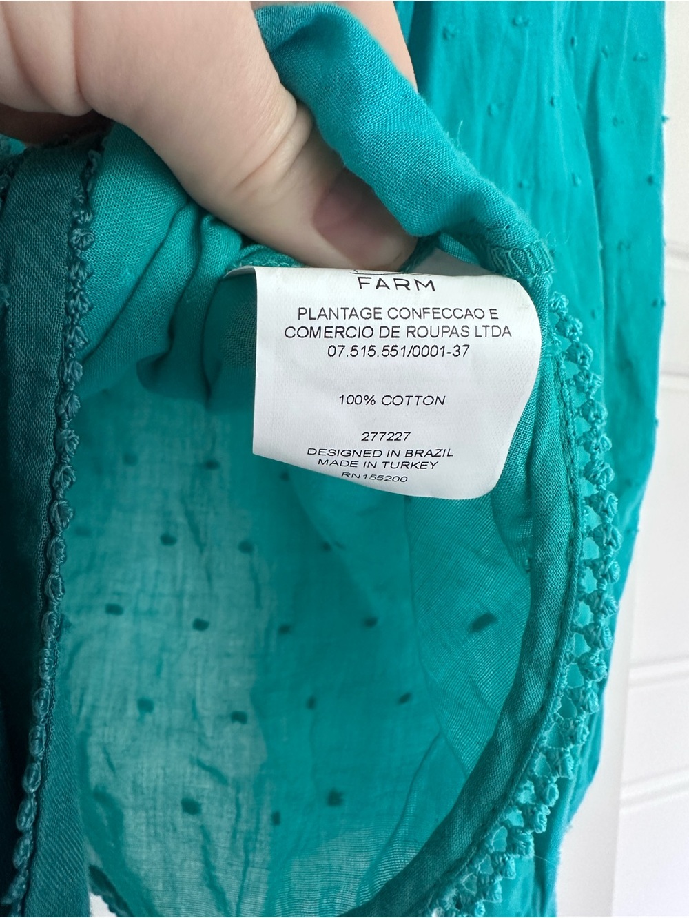 Farm Rio Turquoise Wrap top - Picture 5 of 5